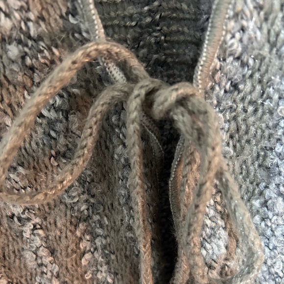 Moffi International -lg-Elegant Gray Women's Cardigan 5% Mohair- very long - Picture 4 of 9